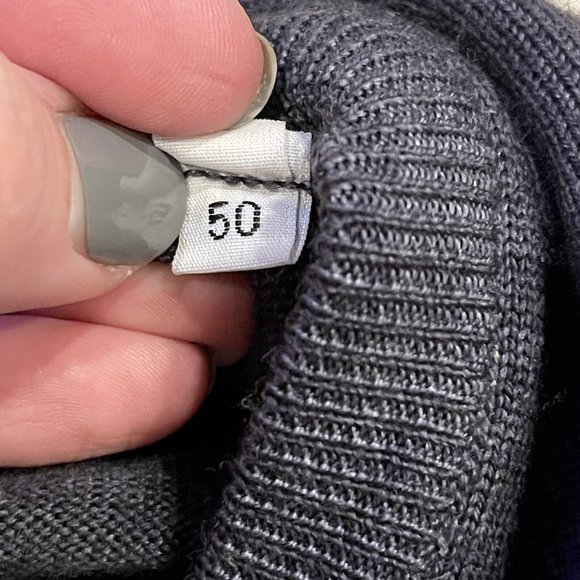 PAL ZILERI Concept New Wool Sweater Men's V-Neck Pullover M Blue Made in Italy - Picture 9 of 9